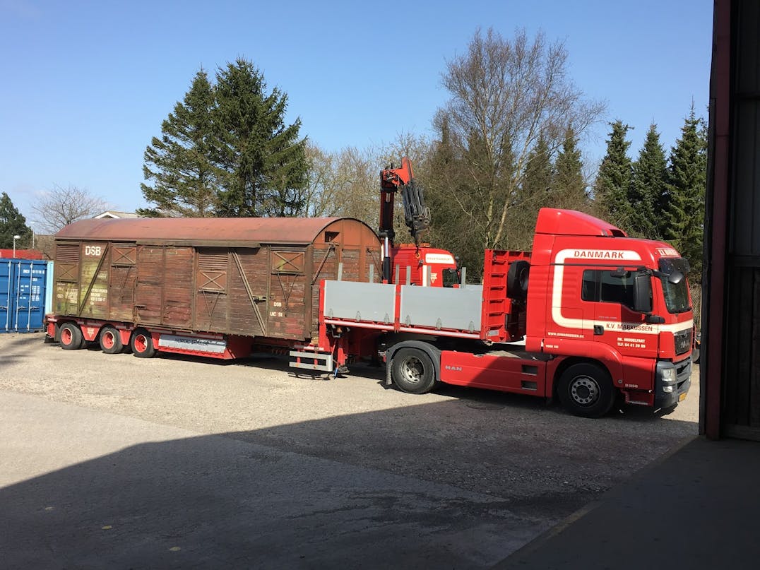 Orangeri af gammel godsvogn Orangeri af gammel godsvogn